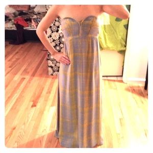 Anthropologie - maple strapless column dress